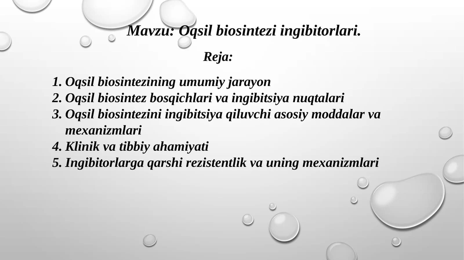 Oqsil biosintezi tiingibitorlari