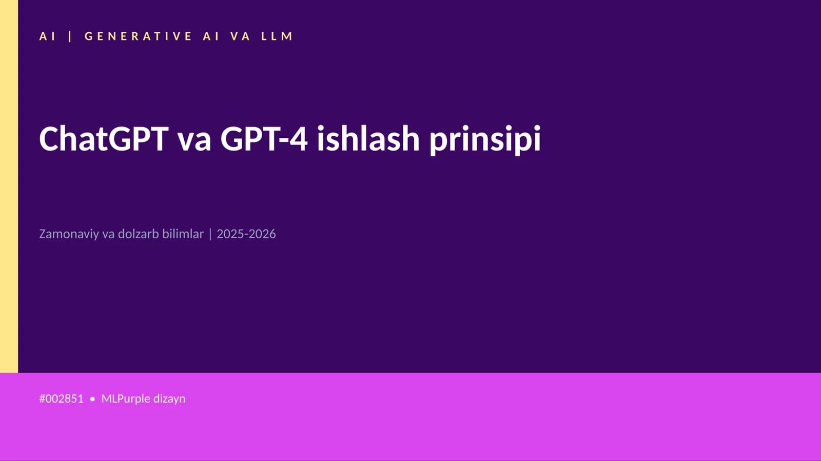 ChatGPT va GPT-4 ishlash prinsipi