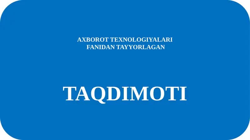 Elektron jadvalli dastur