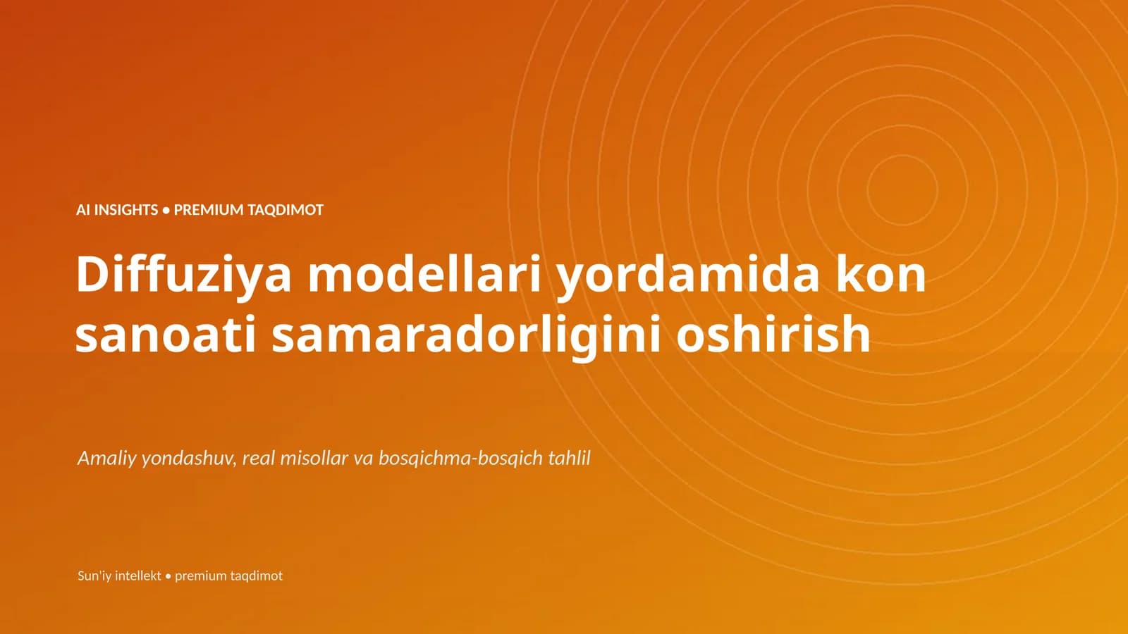 Diffuziya modellari yordamida kon sanoati samaradorligini oshirish