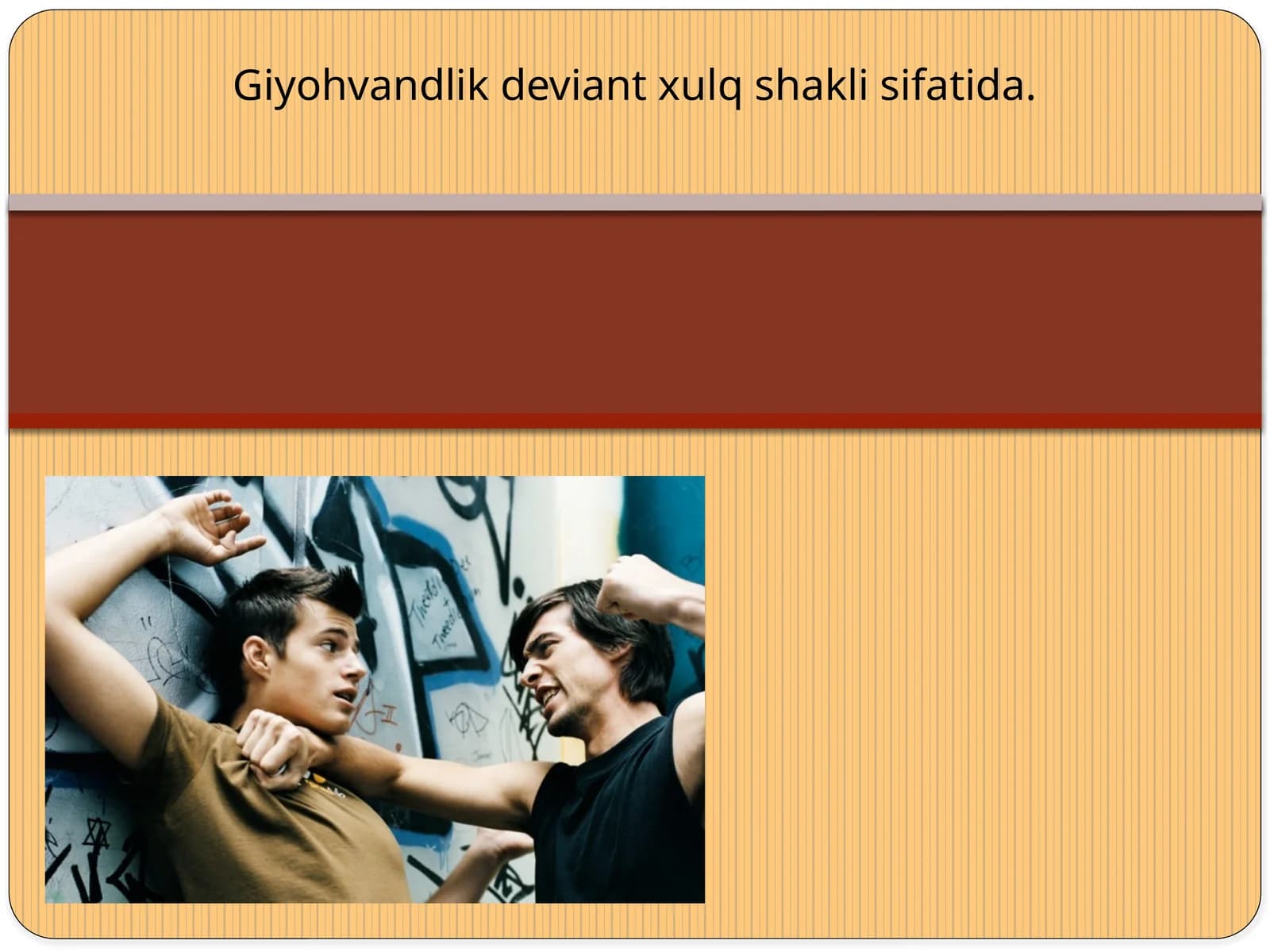 Giyohvandlik deviant xulq