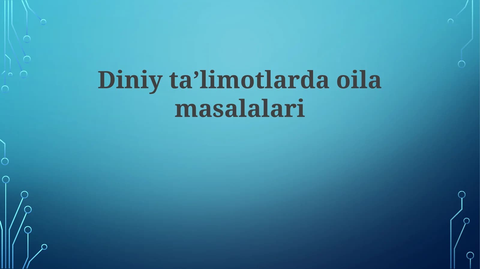 Diniytaʼlimotlardaoilamasalalari