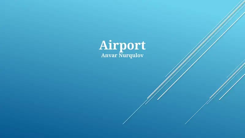 Aviatsiya sanoati va aeroportlarning kelajagi