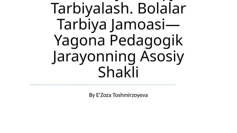 Iqtisodiy Rivojlangan Xorijiy Davlatlarda TaʼLim Tizimi