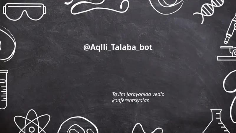 Ta'lim jarayonida vedio konferentsiyalar