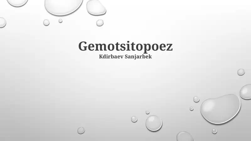 Gemotsitopoez