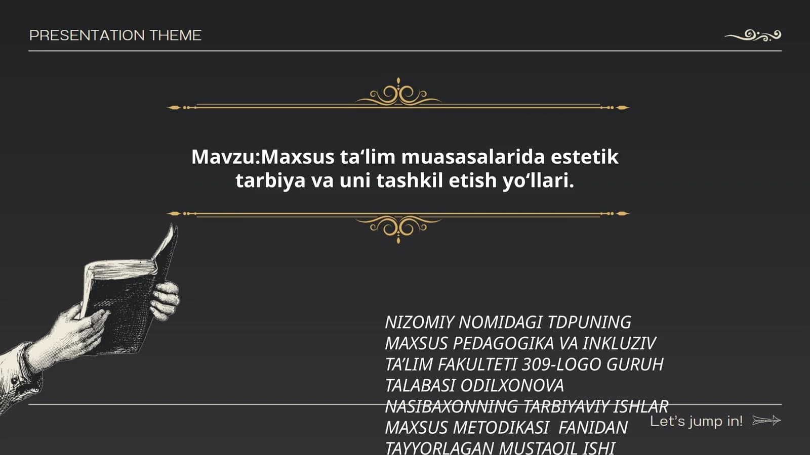 Maxsus ta‘lim muasasalarida estetik tarbiya va uni tashkil etish yo‘llari