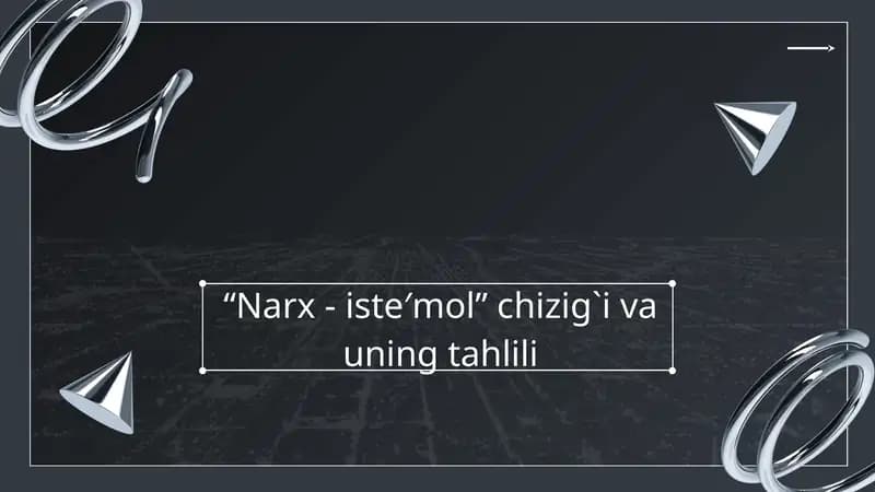 “Narx - iste′mol” chizig`i va uning tahlili