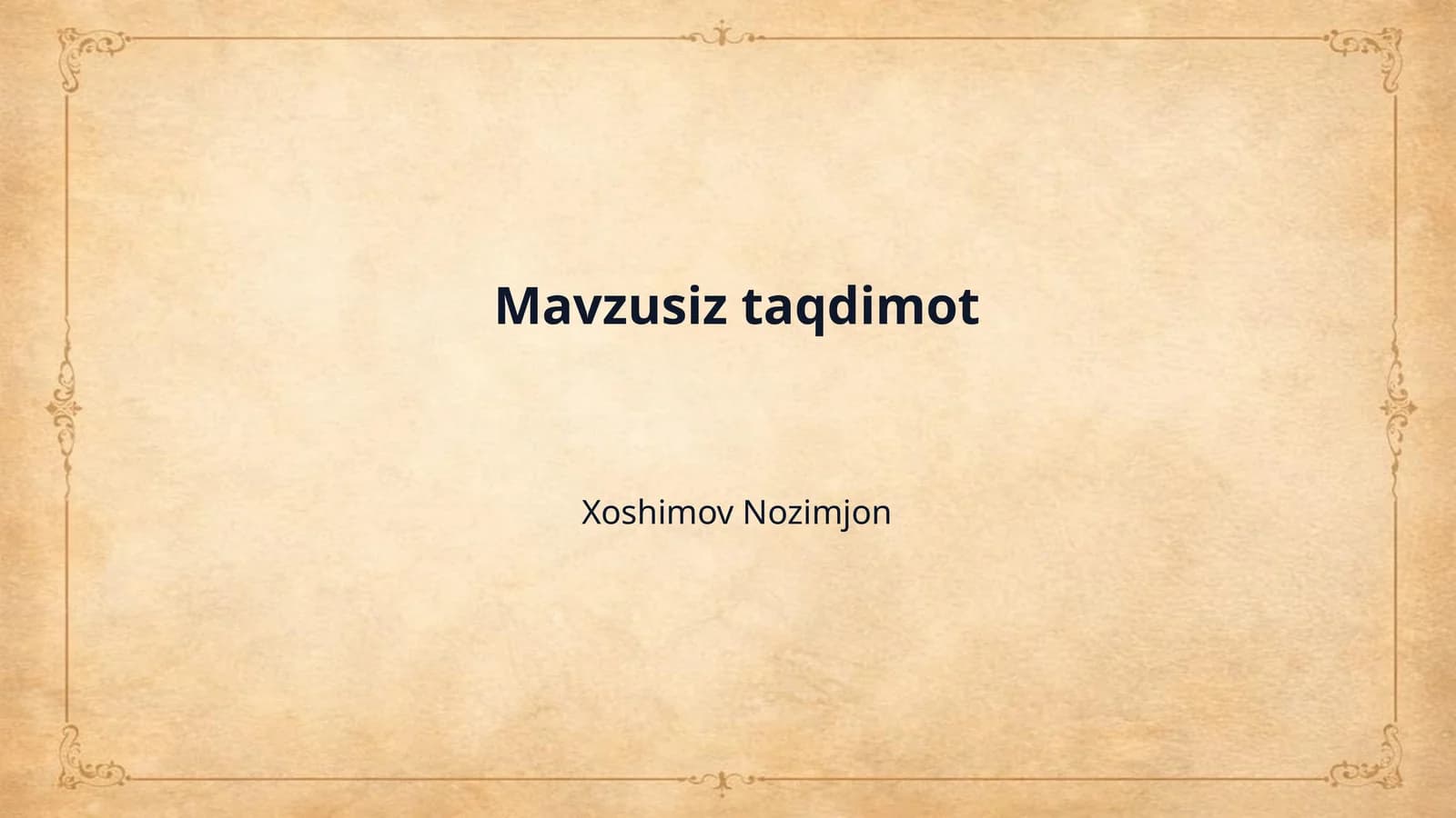Mavzusiz taqdimot