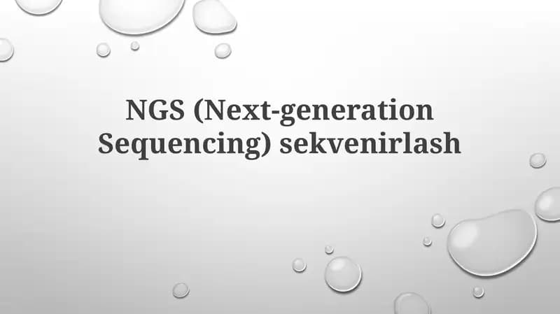 NGS (Next-generation Sequencing) sekvenirlash