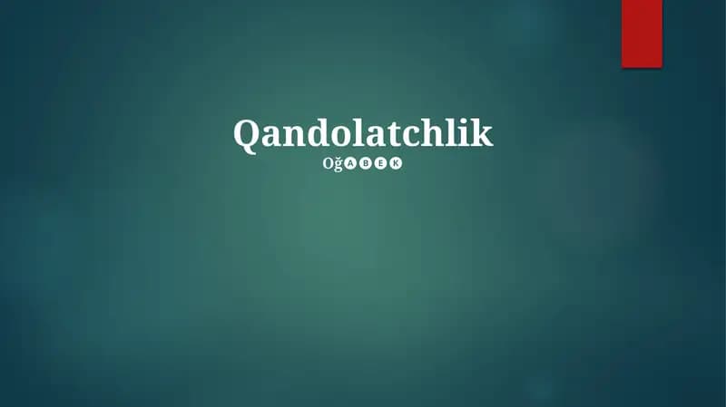 Qandolatchlik