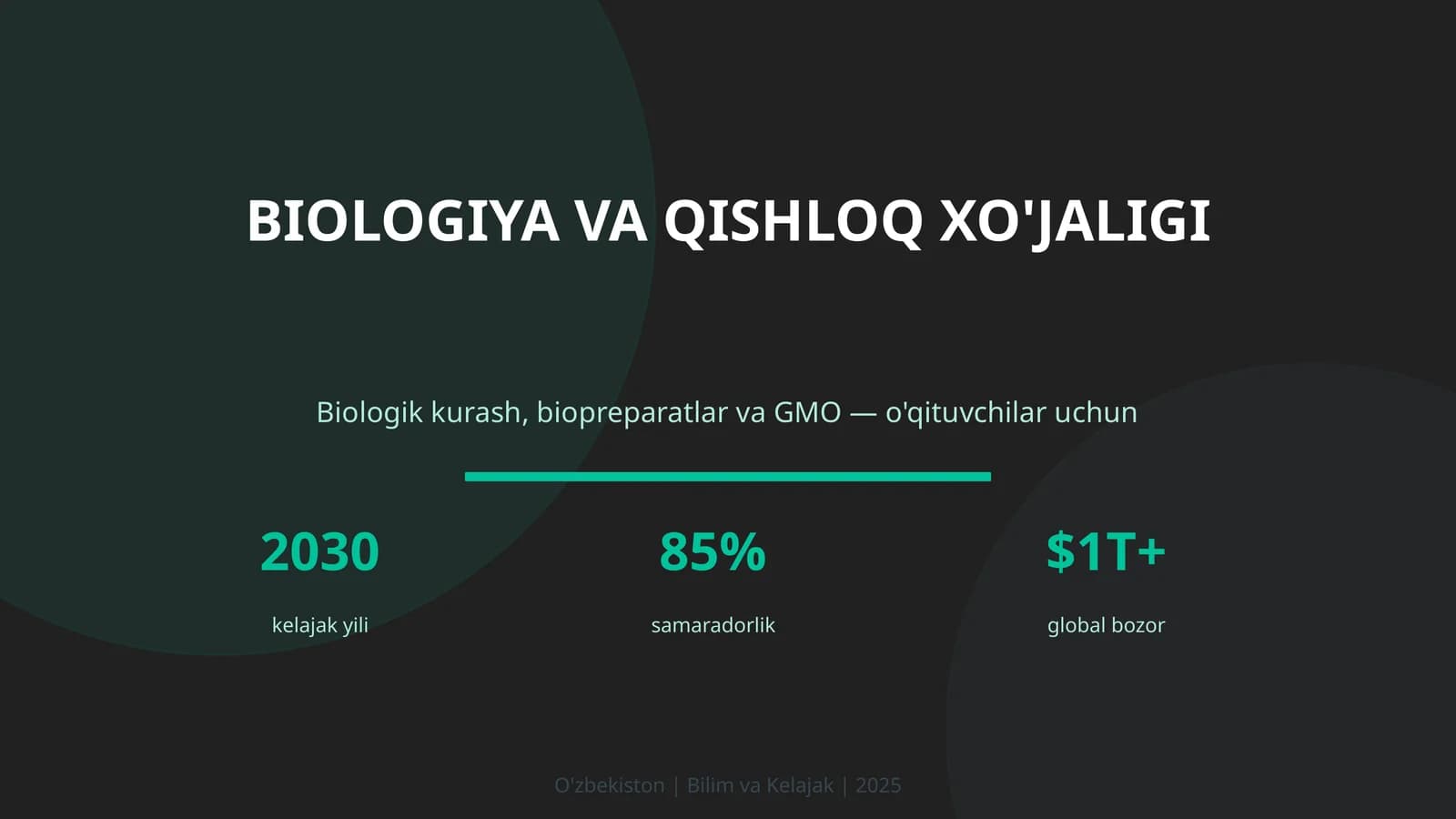 Biologiya va Qishloq xo'jaligi