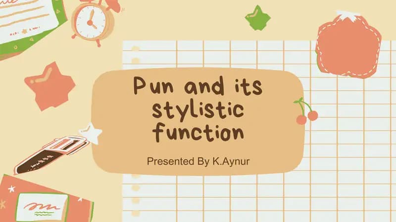 Pun and its  stylistic function