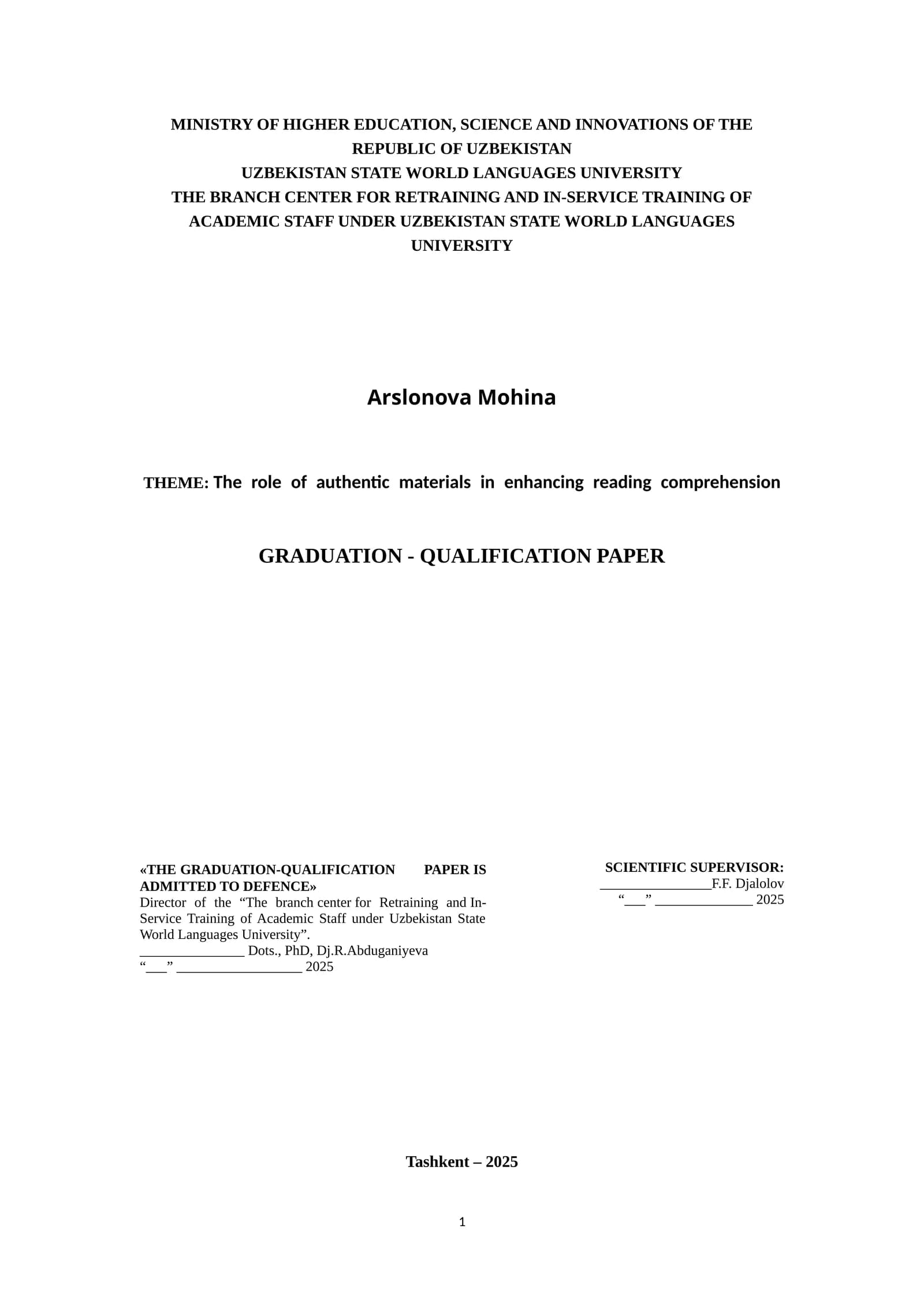 The role of authentic materials in enhancing reading comprehension
