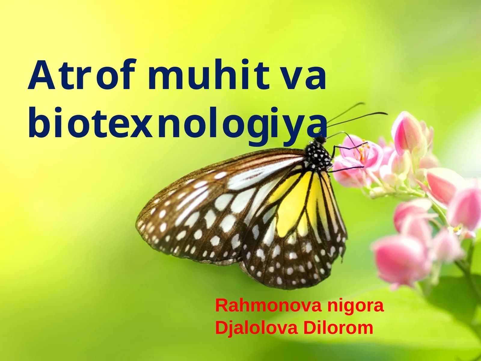 Atrofmuhit va biotexnologiya