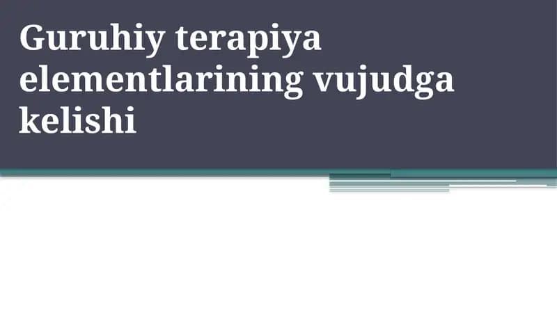 K.Levinning guruhiy terapiyaga qo‘shgan hissasi