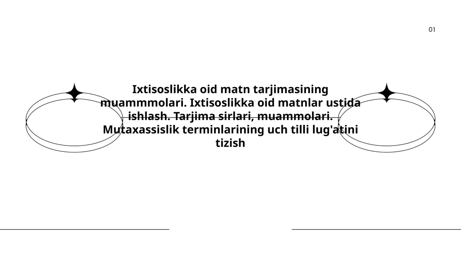 Ixtisoslikka oid matn tarjimasining muammmolari