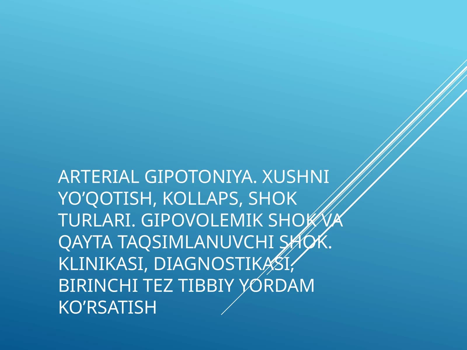 Arterial gipotoniya