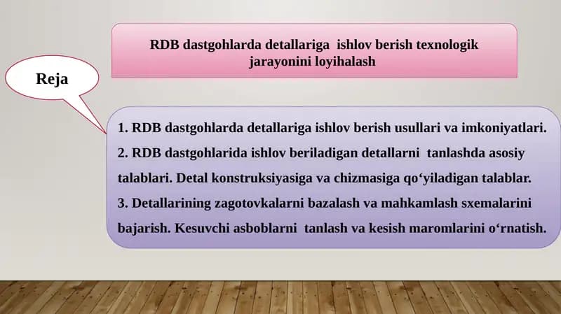 RDB dastgohlar detallari