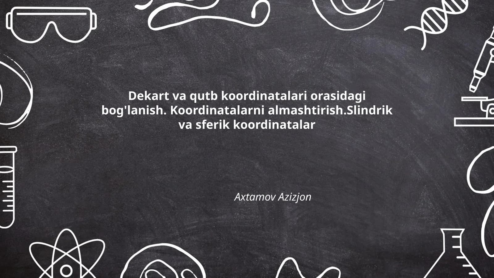 Dekart va qutb koordinatalari orasidagi bog'lanish