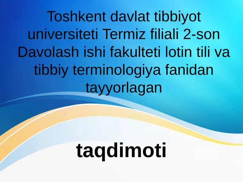 dorixonaga kelgan bemorga dori haqida batafsil ma’lumot berish