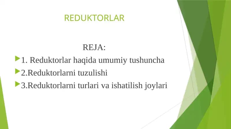 Reduktorlar