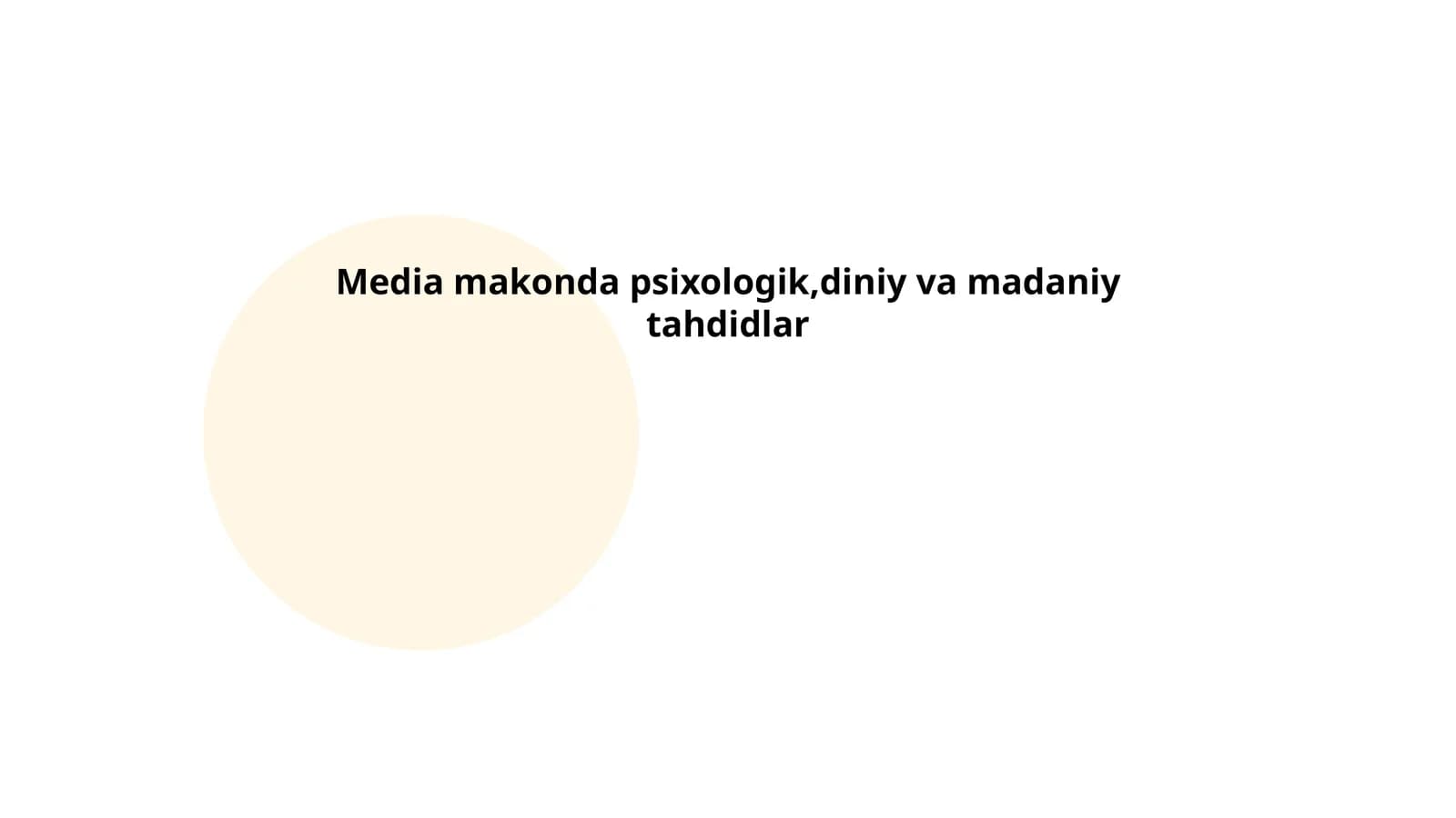 Media makonda psixologik tahdidlar