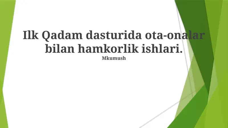 Ilk Qadam dasturi