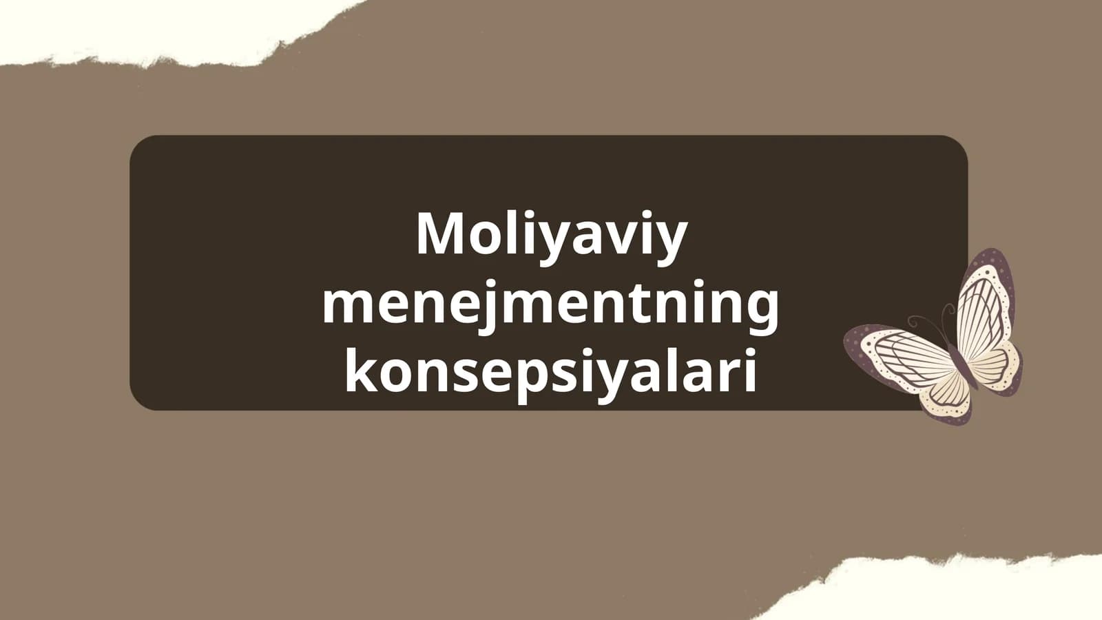 Moliyaviy menejmentning konsepsiyalari