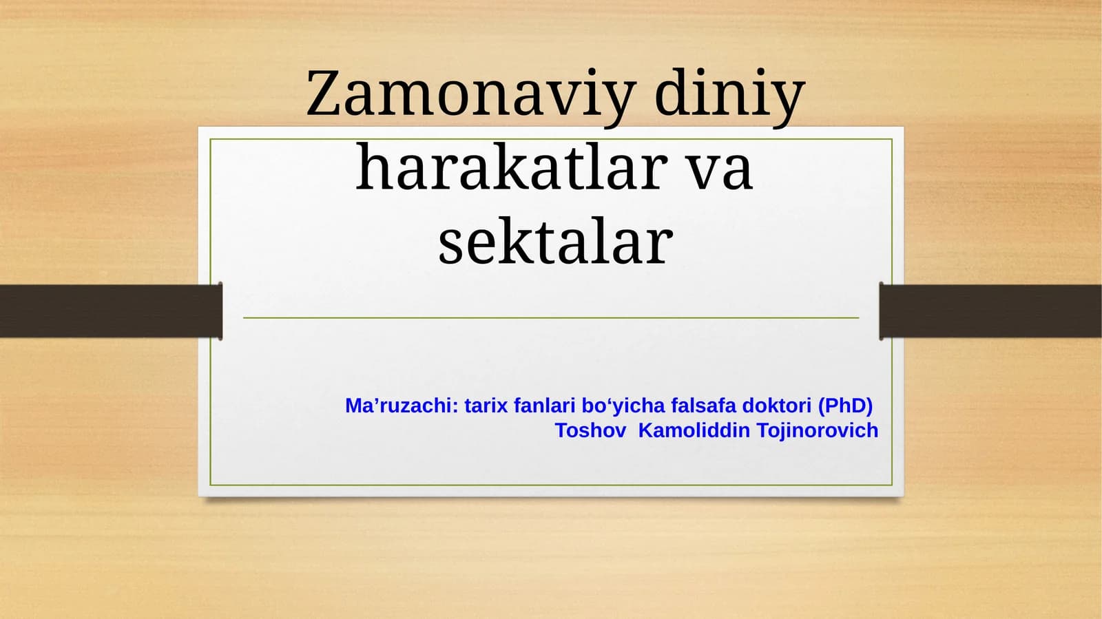 Zamonaviy diniy harakatlar va sektalar