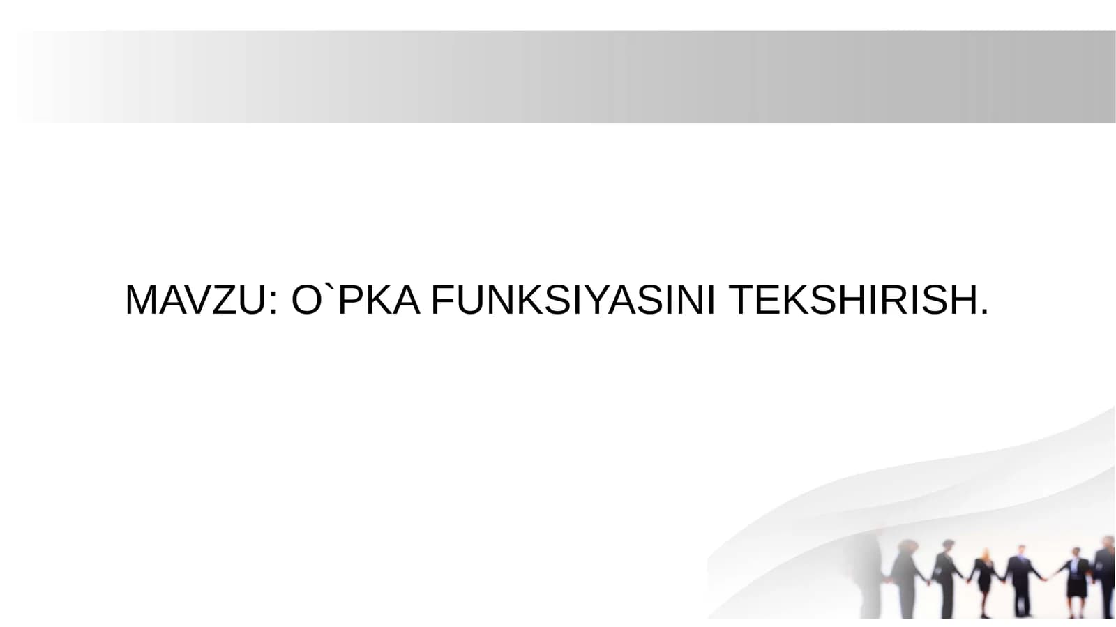 O`PKA FUNKSIYASINI TEKSHIRISH