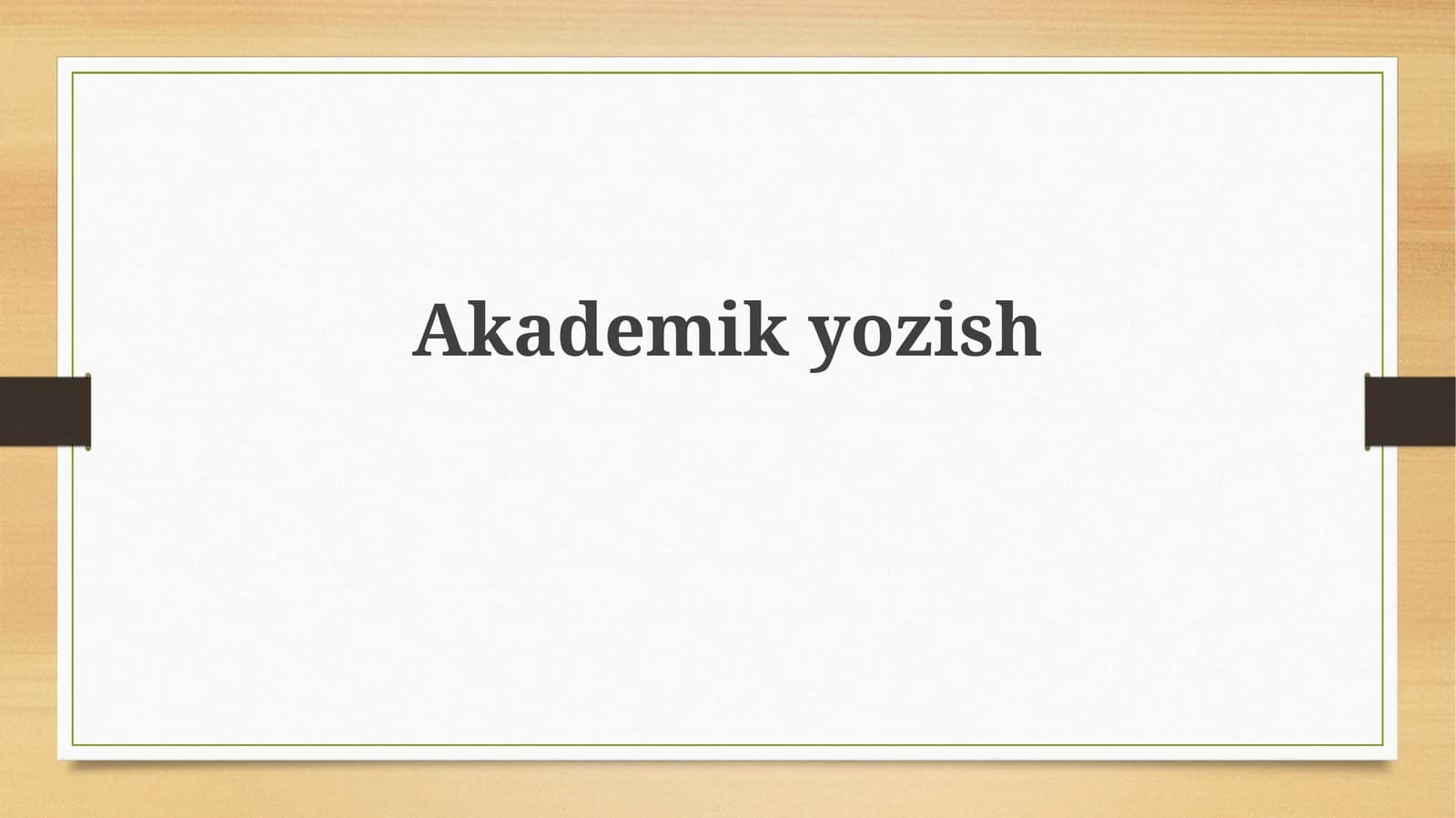 Akademikyozish