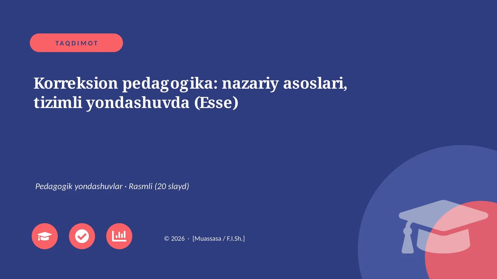 Korreksion pedagogika: nazariy asoslari, tizimli yondashuvda (Esse)