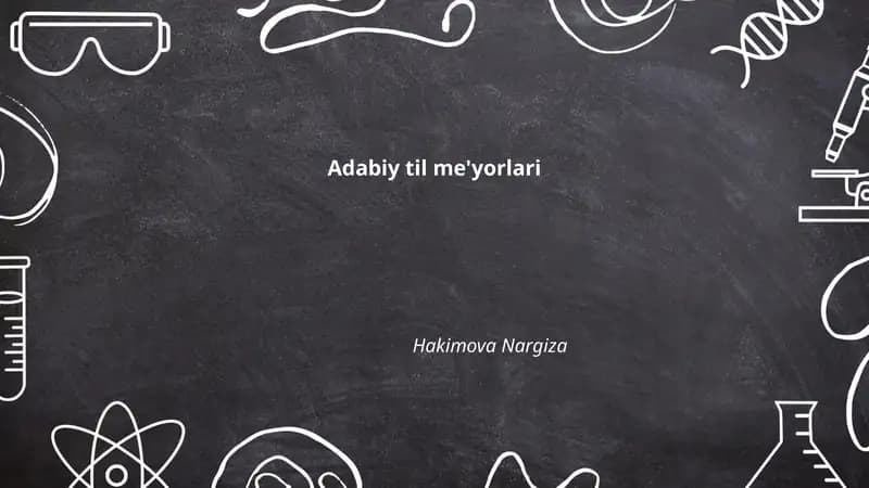 Adabiy til me'yorlari
