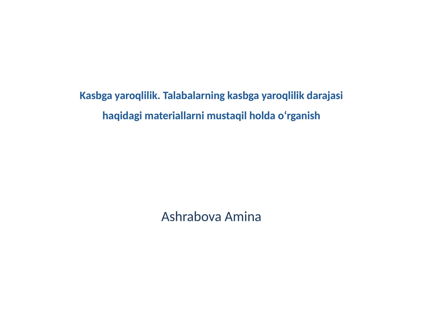 Kasbga yaroqlilik