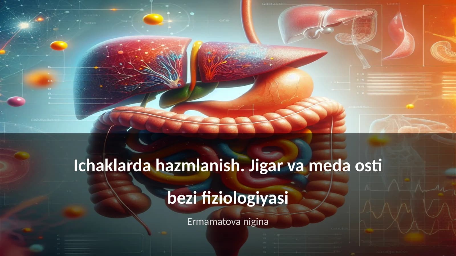 Ichaklarda hazmlanish. Jigar va meda osti bezi fiziologiyasi