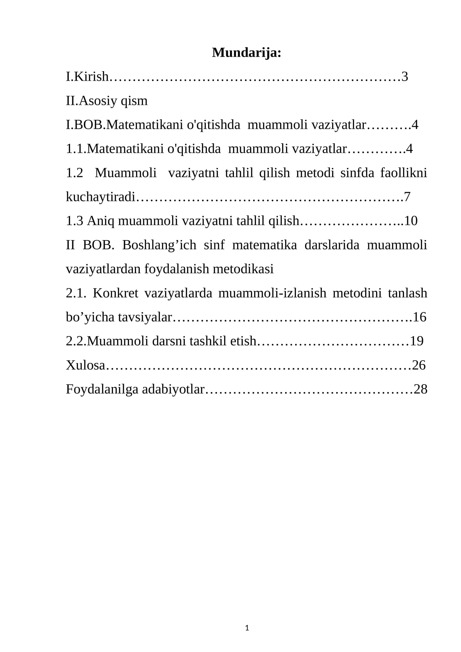 7-9 sinfda algebrani o'qitishda muammoli ta'lim