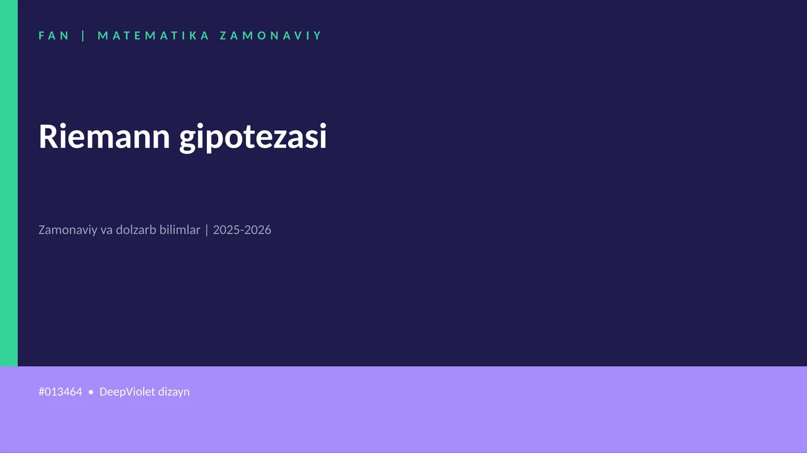 Riemann gipotezasi