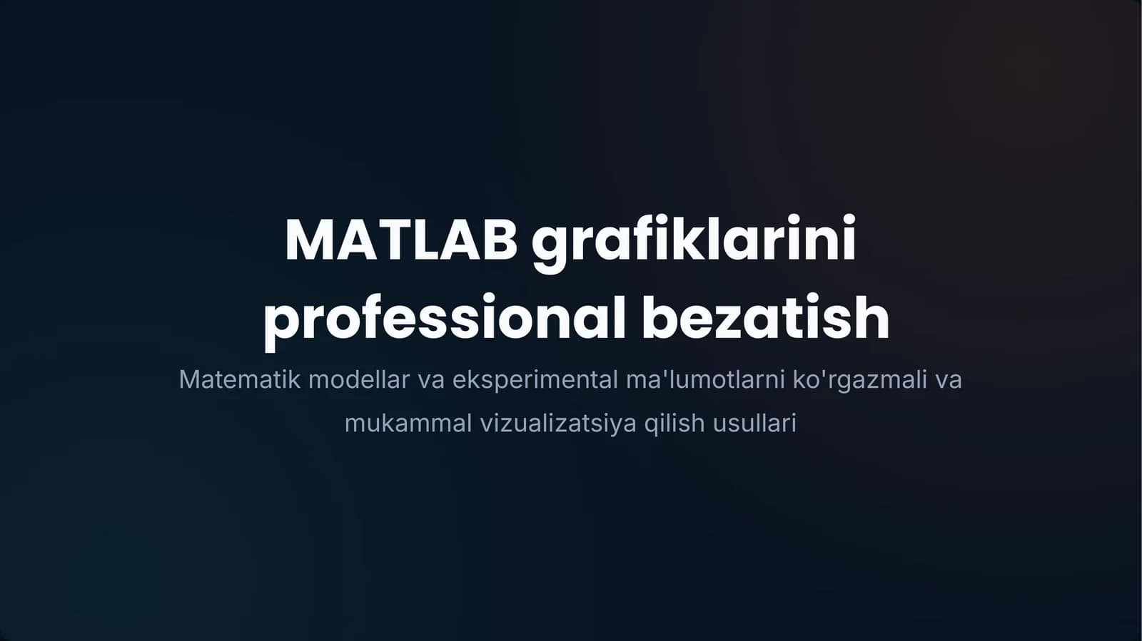 MATLAB grafiklarini professional bezatish