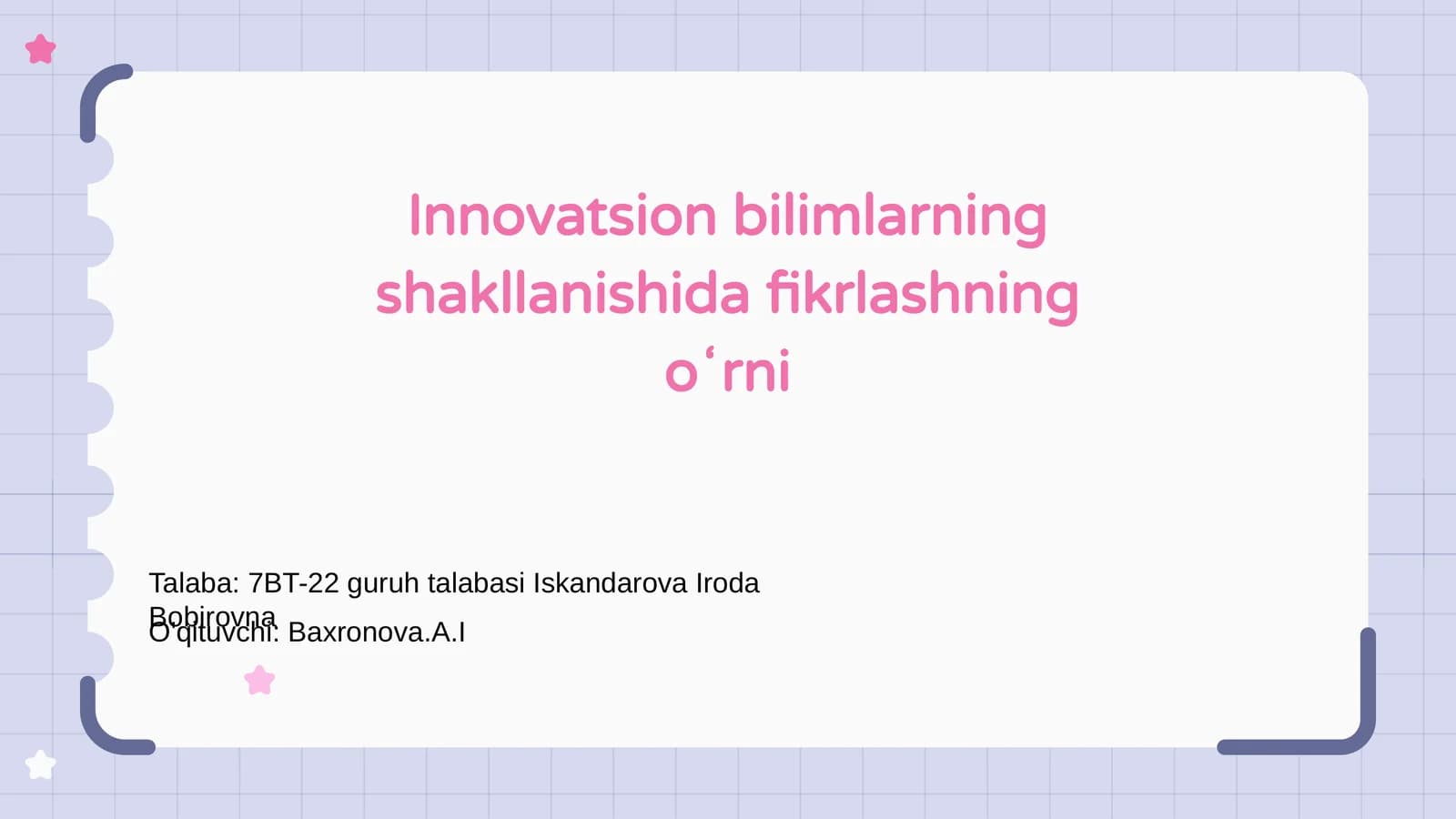 Innovatsion Bilimlar va Fikrning Ahamiyati