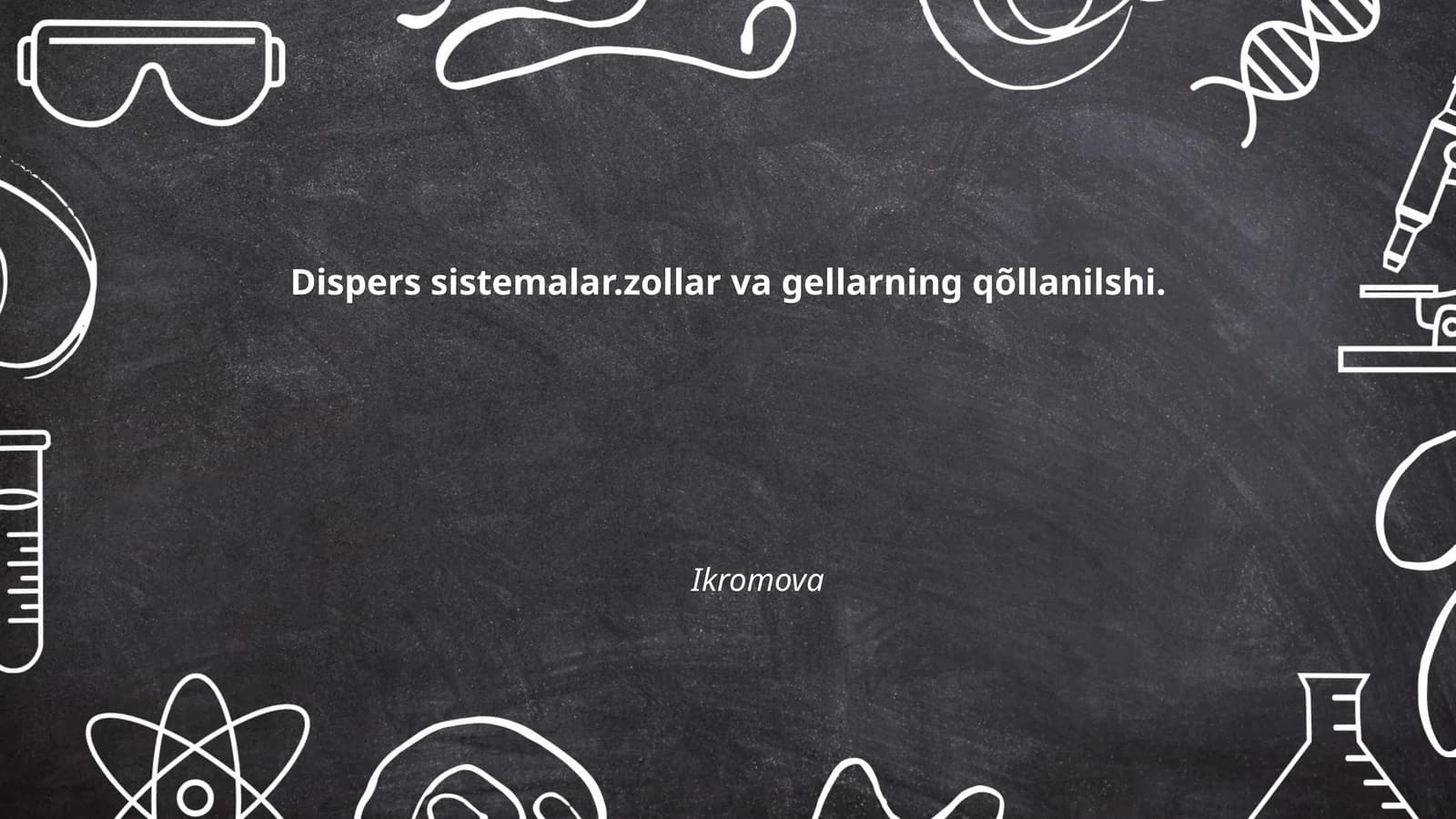 Dispers sistemalar.zollar va gellarning qõllanilshi