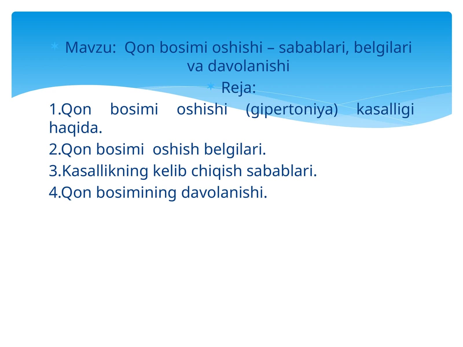 Qon bosimi oshishi – sabablari, belgilari va davolanishi