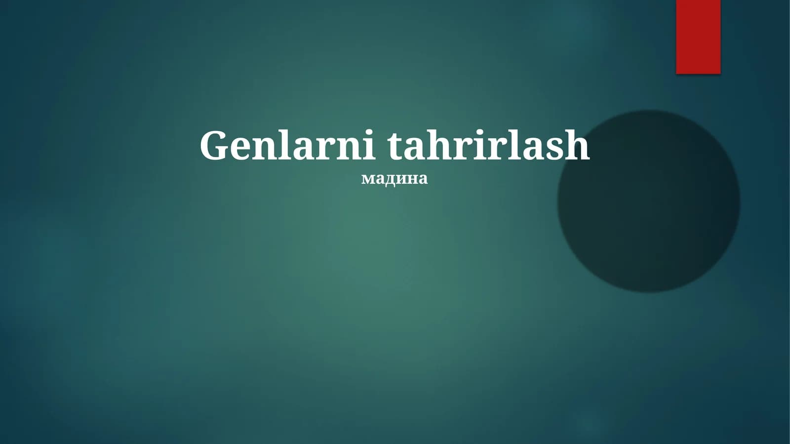 Genlarni tahrirlash