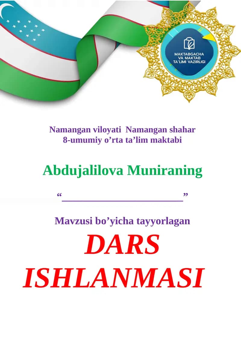 Natyurmort ishlash