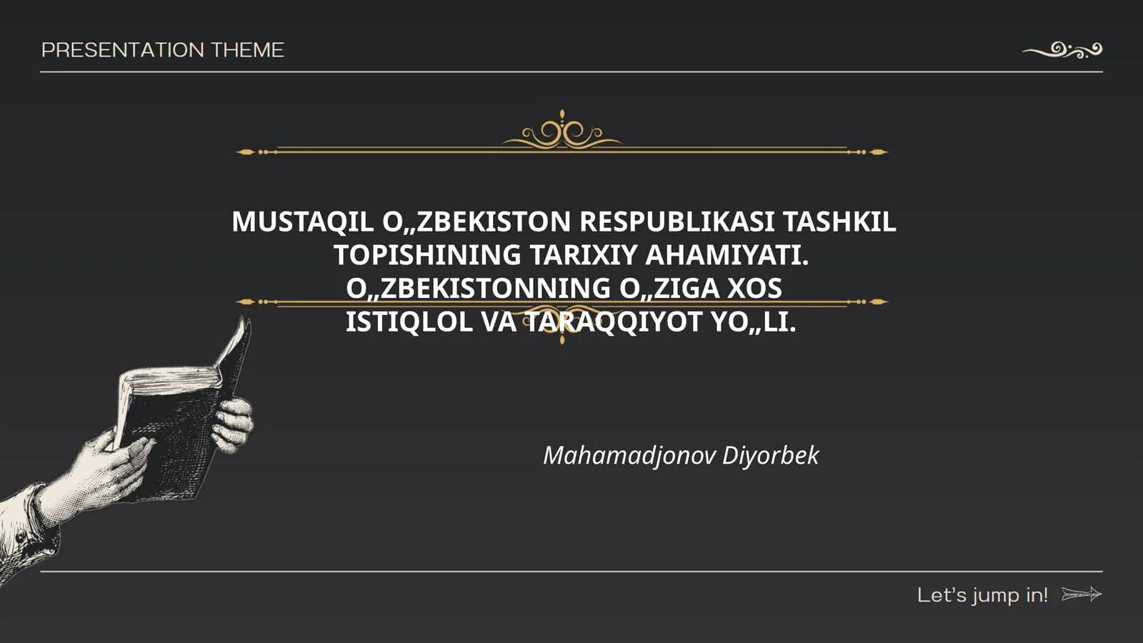 MUSTAQIL O„ZBEKISTON RESPUBLIKASI TASHKIL TOPISHINING TARIXIY AHAMIYATI. O„ZBEKISTONNING O„ZIGA XOS ISTIQLOL VA TARAQQIYOT YO„LI