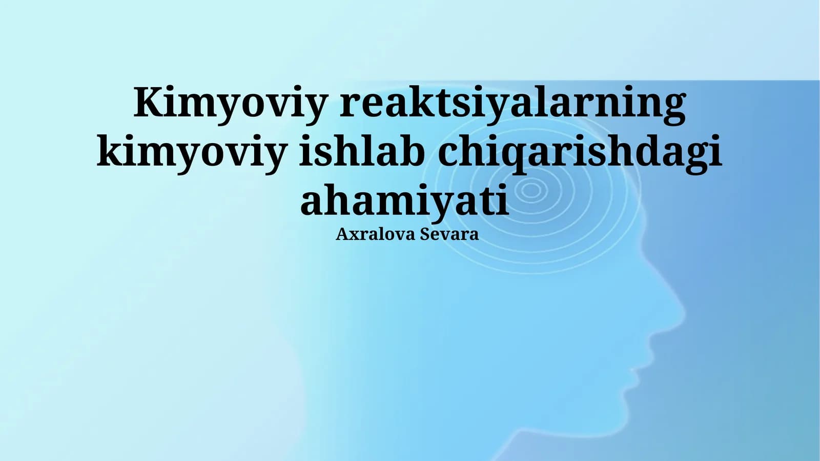 Kimyoviy reaktsiyalarning kimyoviy ishlab chiqarishdagi ahamiyati