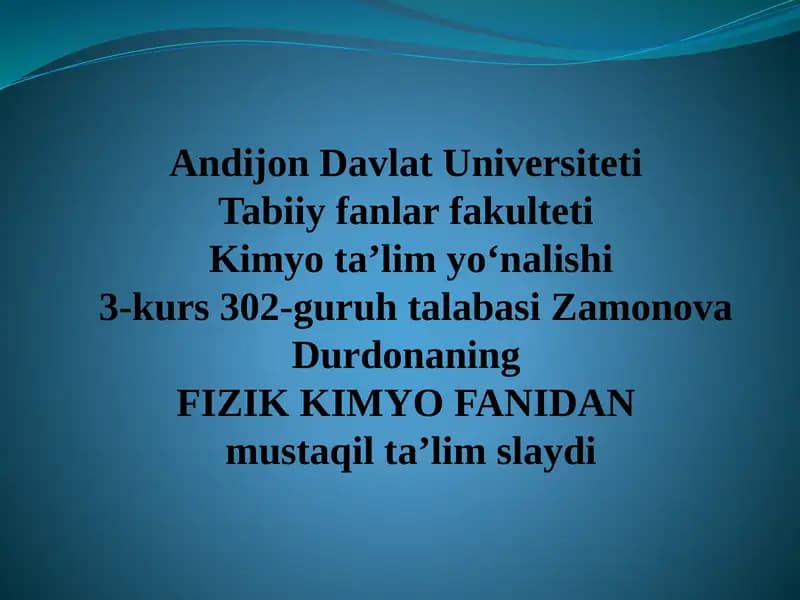 Moddalarning Nur Sindirish Ko‘rsatkichi (Refraktiv Ko‘rsatkich)
