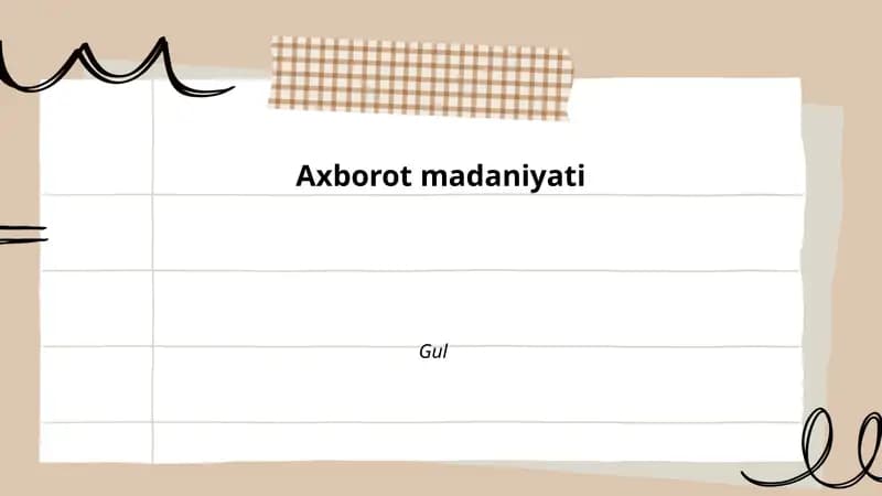 Axborot madaniyati