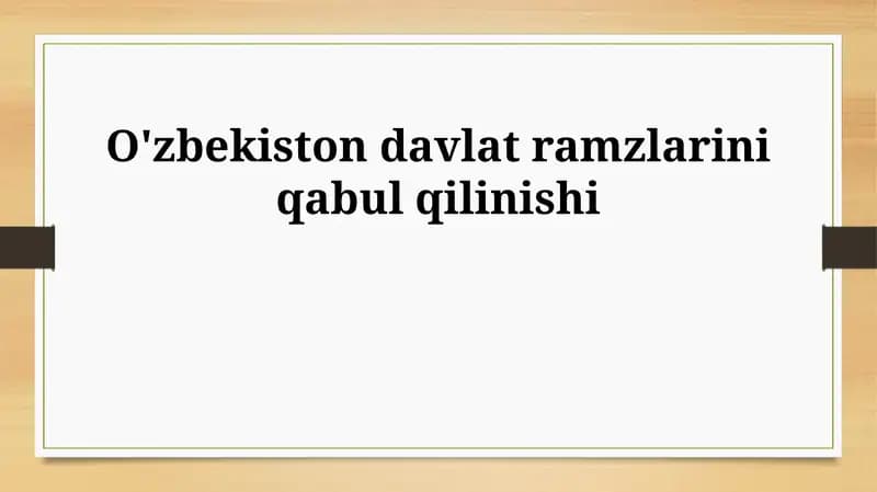Oʻzbekiston ramzlari: Milliy iftixor va birlik