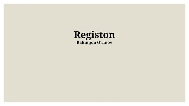 Registon